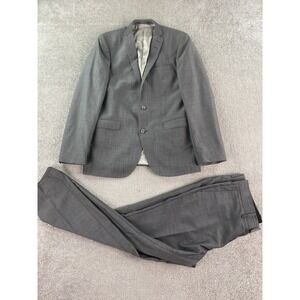 Tiger Of Sweden Suit 40 R Gray Wool Solid Norden Modern Marzotto Jacket 34x31